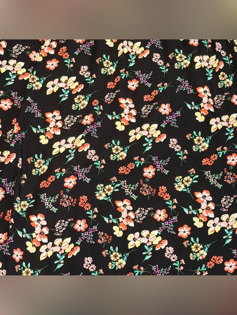 GAP Women’s Sleeveless V-neck Floral Print Black Base Maxi Dress Size 12 - Picture 3 of 10